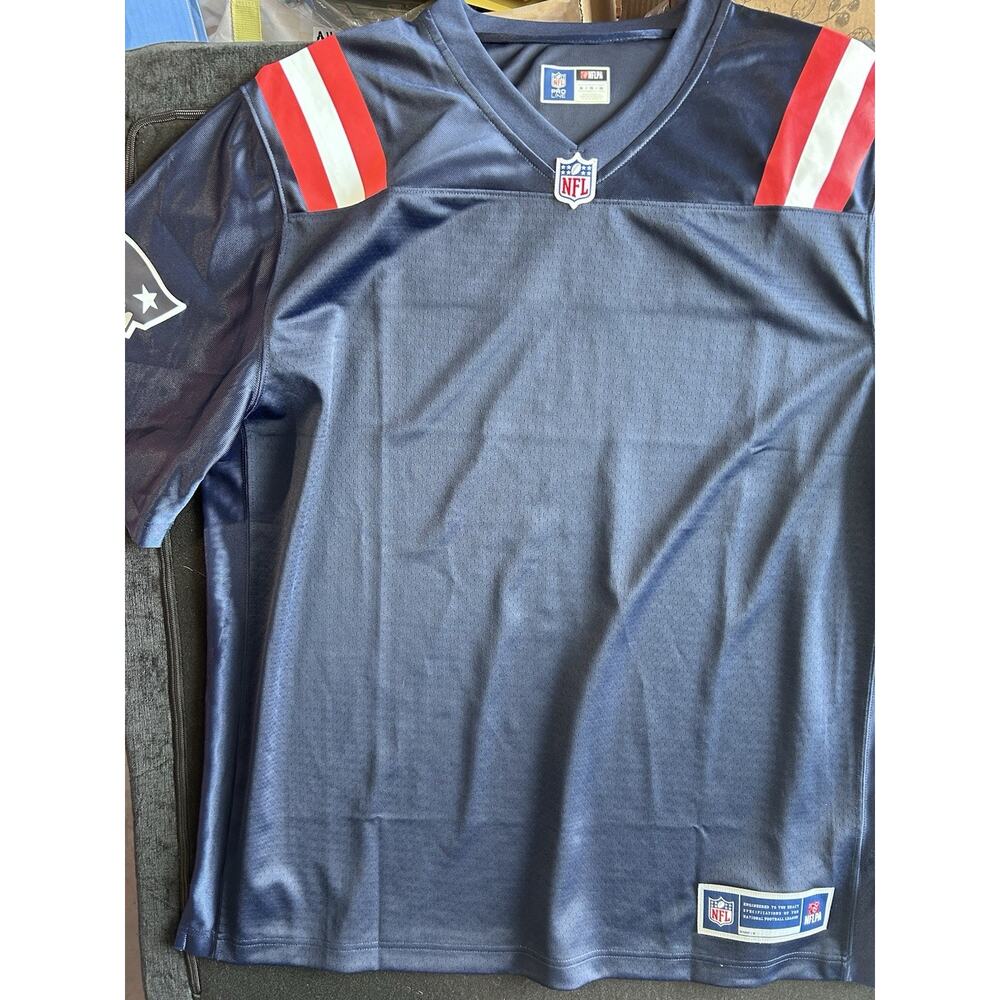 New England Patriots NFL Pro Line Jersey Blank Navy Men’s XL NWT Football